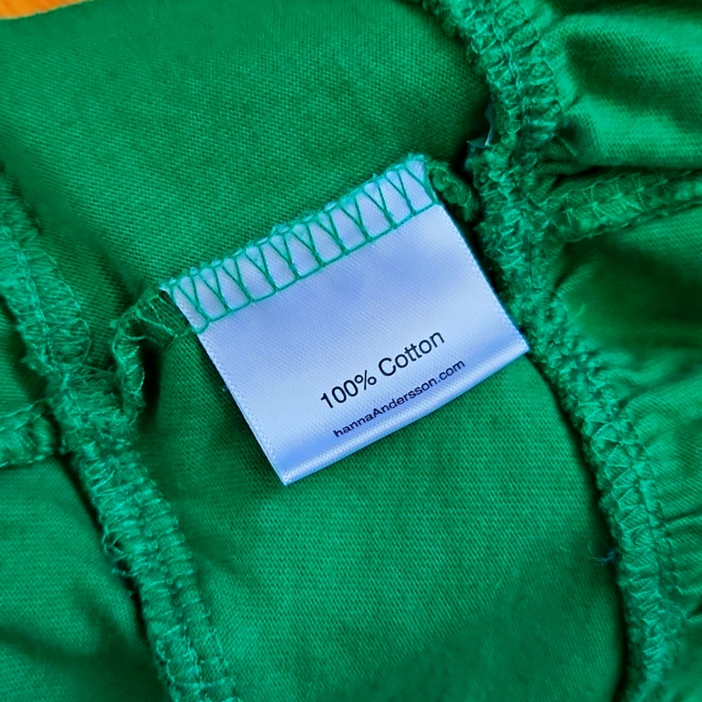 Hanna Andersson Vibrant Green Ruffled Skirt Skort Size 6/7 - Picture 4 of 5